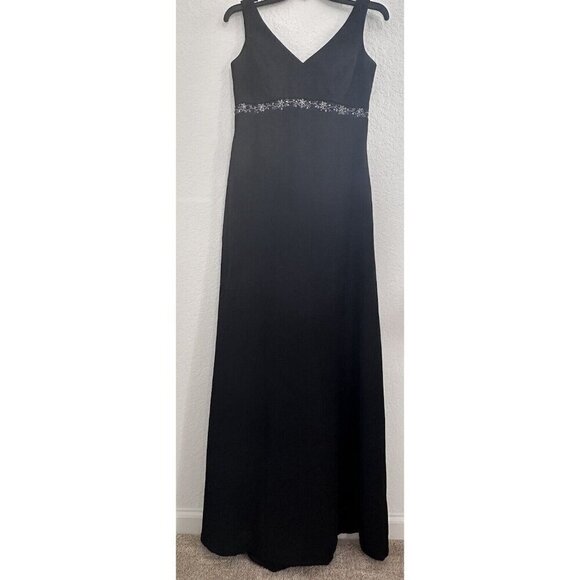 Michaelangelo Formal Black Dress Womens Sz. 4 Beaded Evening Gown Whimsygoth Y2K - Picture 13 of 16